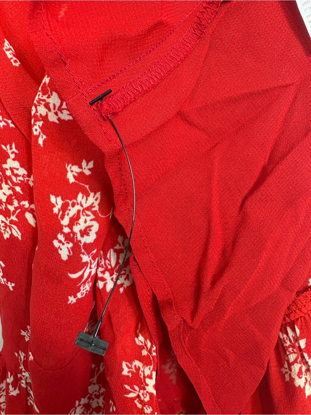 New Reformation Hannah Summer Dress Size 4 Floral Red - Picture 10 of 12